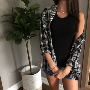 Express black flannel shirt